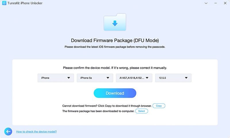 Scarica firmware