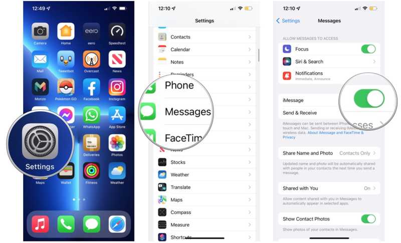Enable Imessage