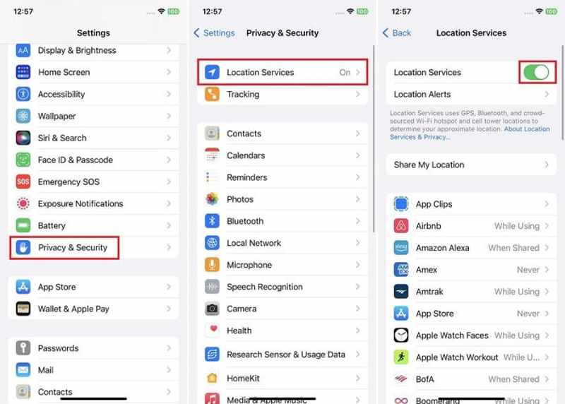Enable Location Services