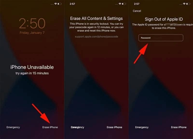 iPhone iOS 15 törlése