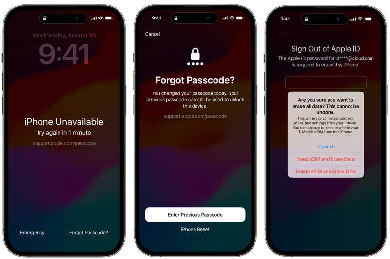 iPhone biztonsági zárolás törlése IOS17-ben