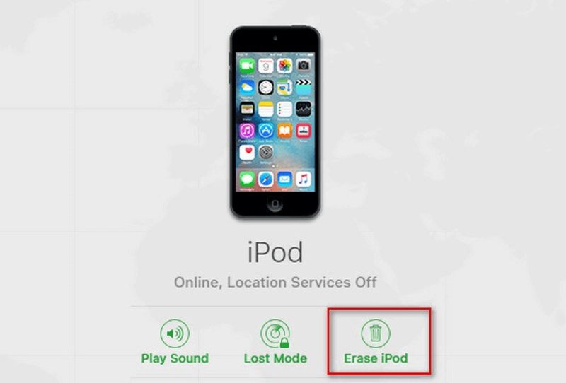 iPod iCloud törlése