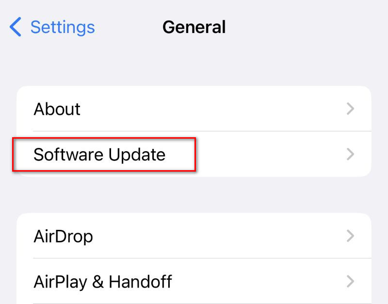 Atualização geral de software