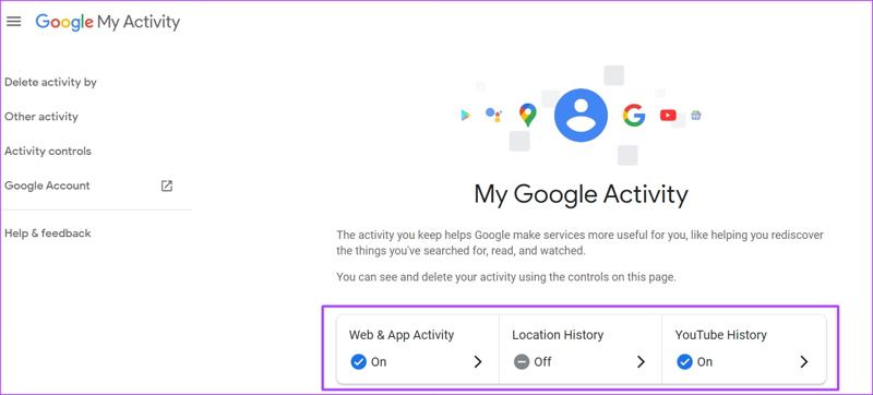 Google 我的活动 移动 PC