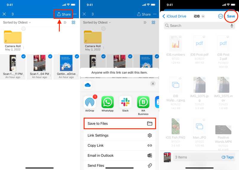 Dateien auf iCloud Drive verschieben