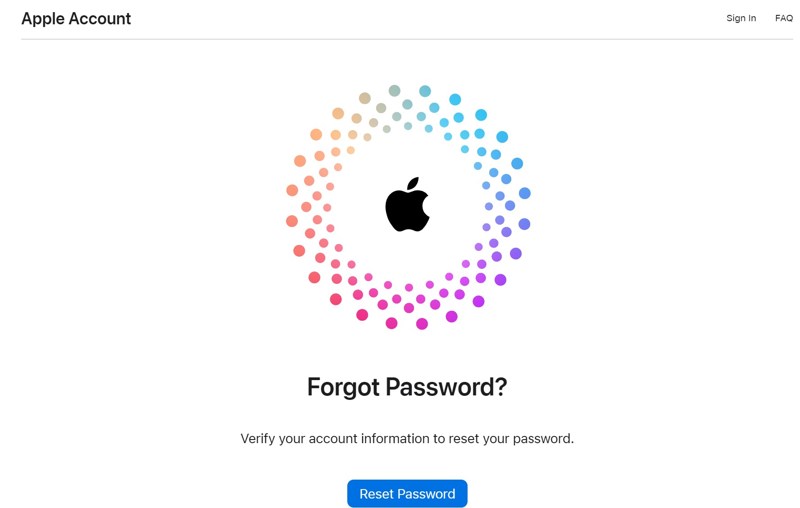 重置Apple帐户