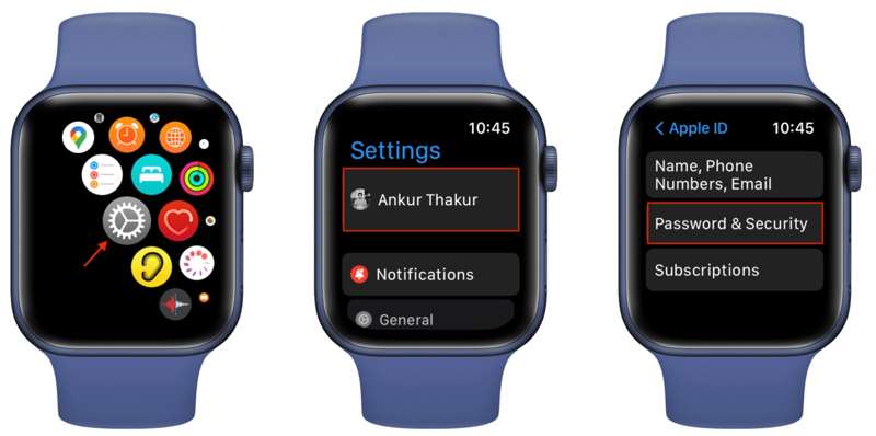 重置 Apple ID 密码 Apple Watch