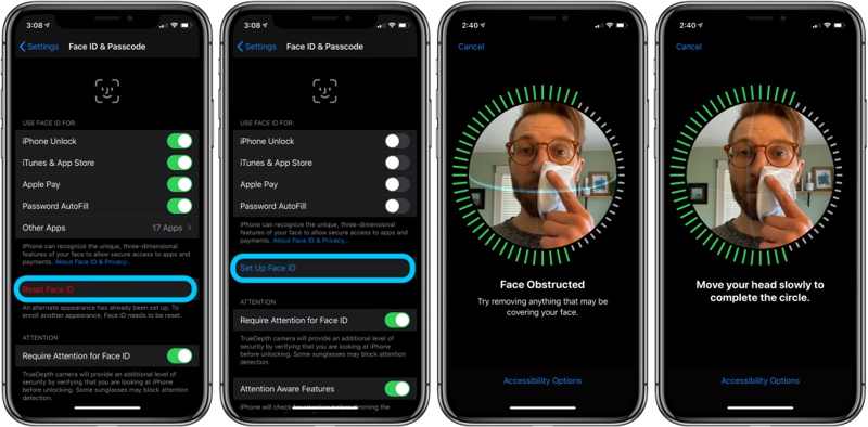 FaceID visszaállítása