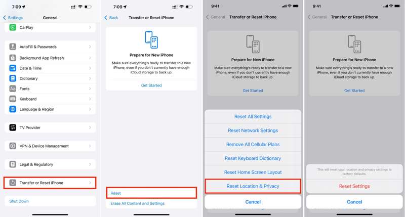 Reset Location Privacy