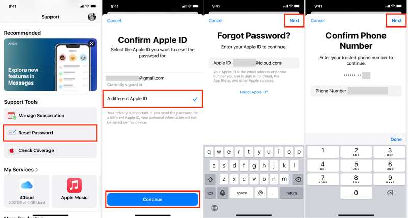 重置密码 Apple 支持