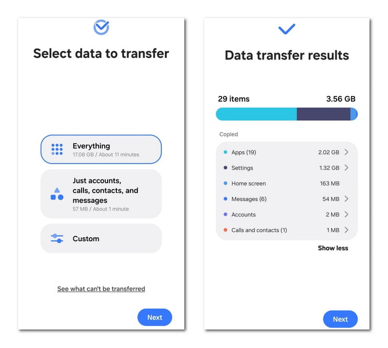 Velg Data Fullfør