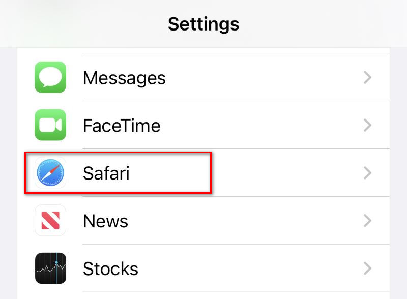 Ayarlar Safari
