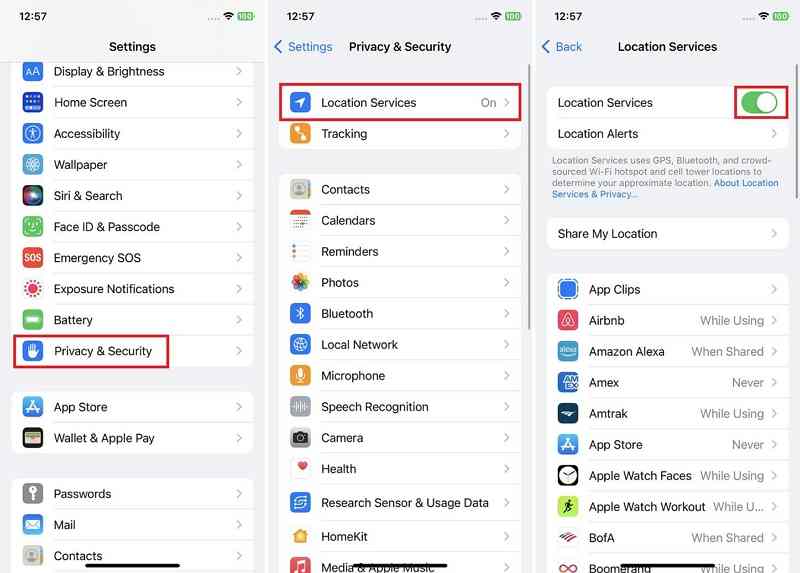 Life360の位置情報サービスをオフにする