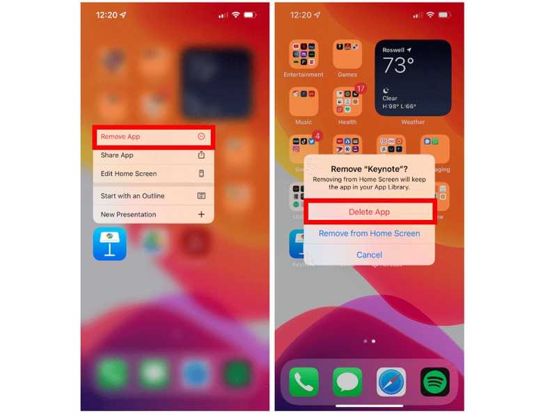 App deinstallieren