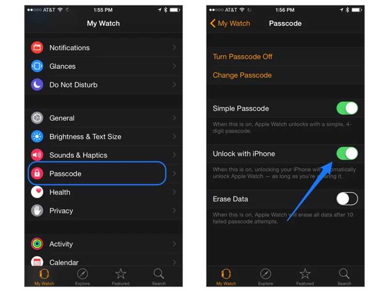 Unlock Apple Watch iPhone