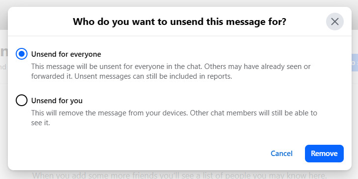 Unsend For Everyone or You Desktop