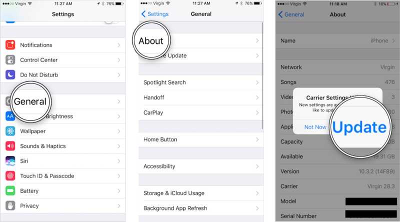 Update Carrier Settings