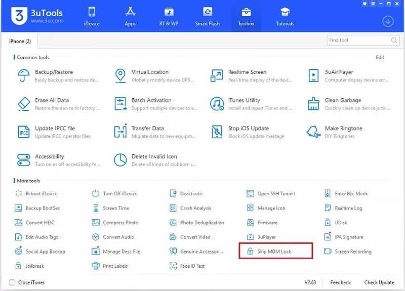 3Utools Skip Mdm