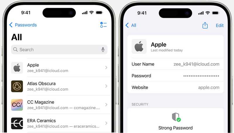 Access iCloud Password iPhone