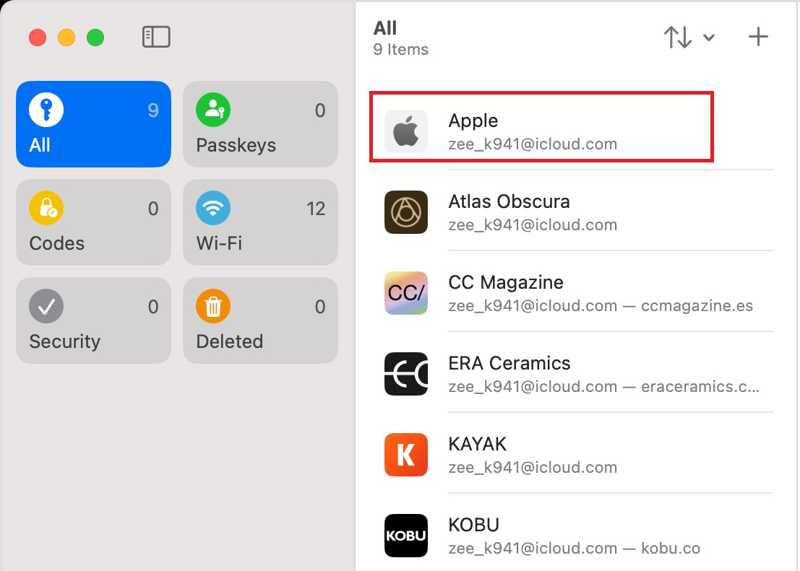 Access iCloud Password Mac