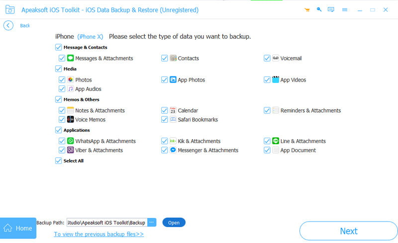Apeaksoft Select File Type