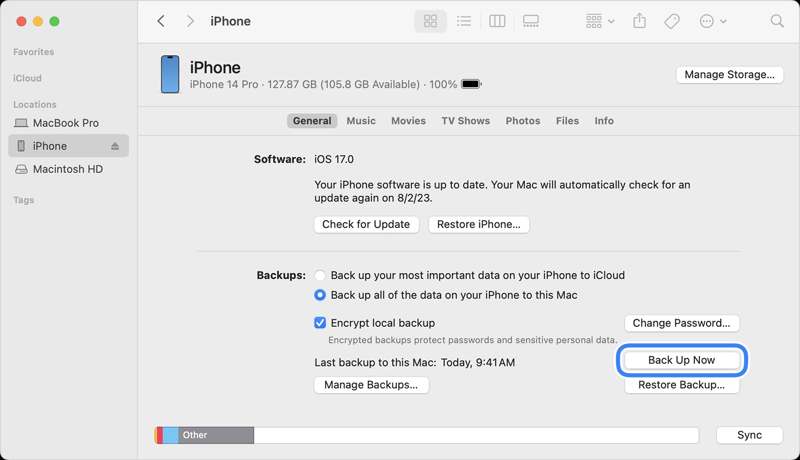 Back Up Finder