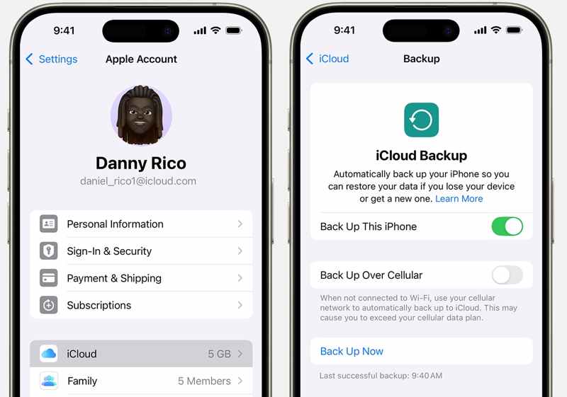 Back Up iCloud