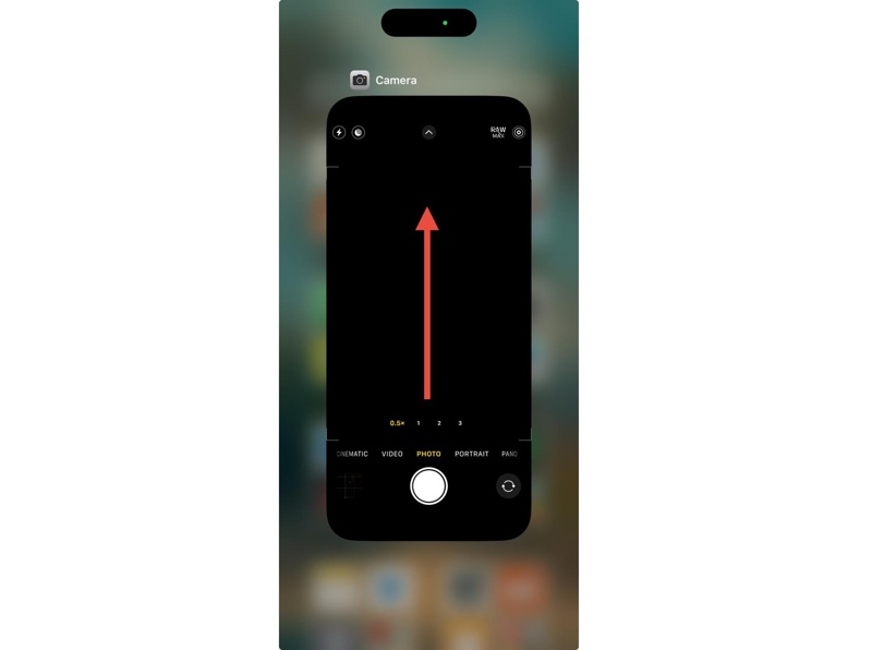 Fermer l'application de la caméra
