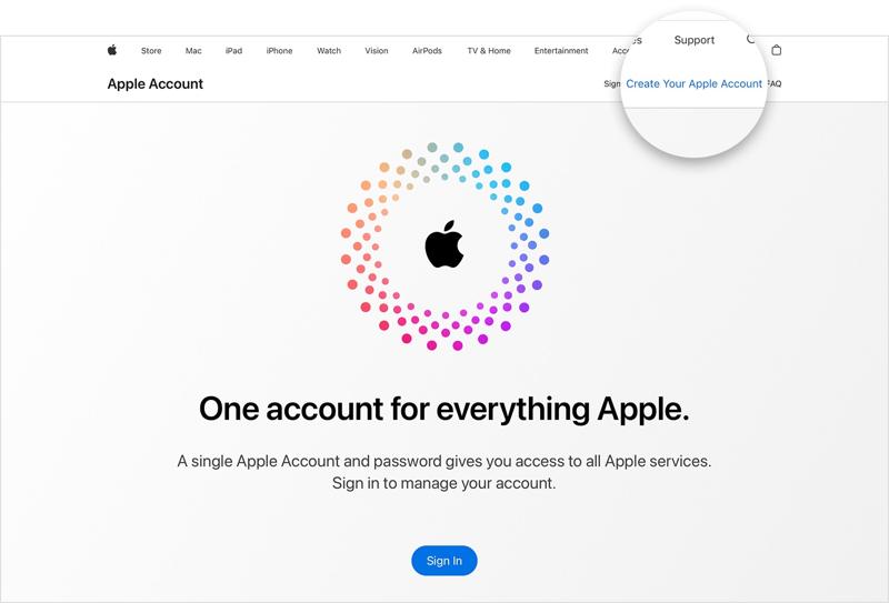 Skapa AppleID online