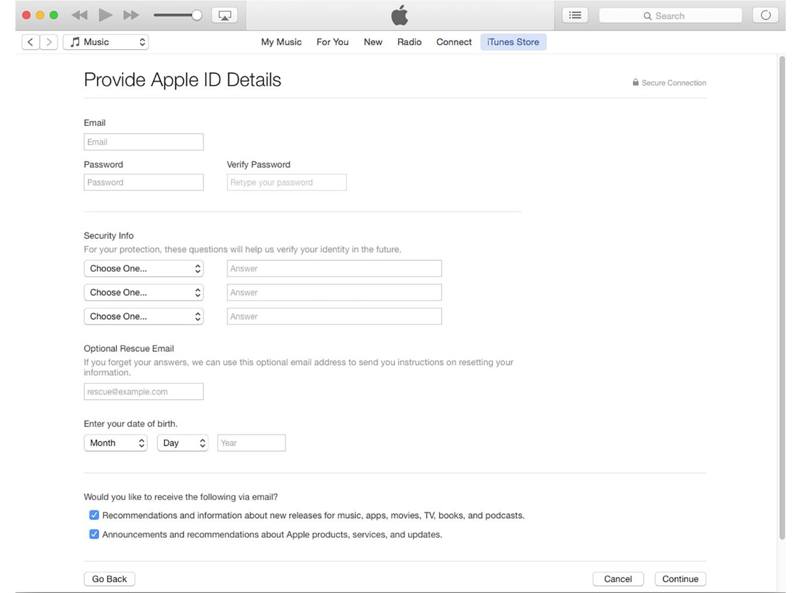 Skapa Appleid-dator