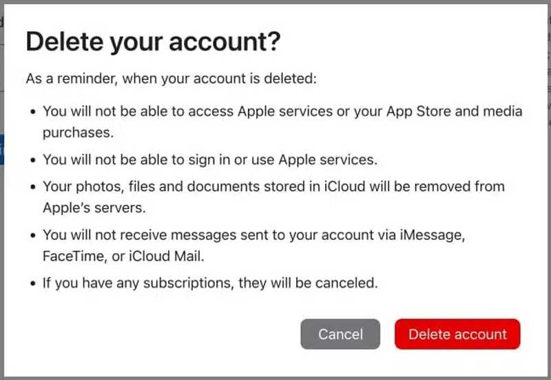 Delete Account