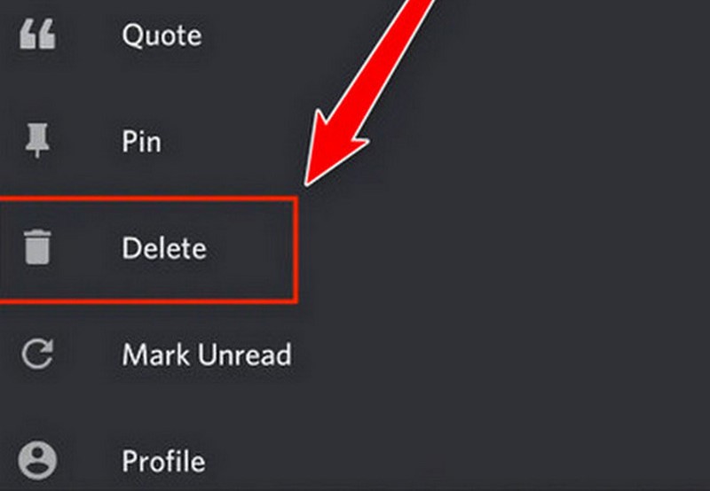 Dropdown Menu Delete