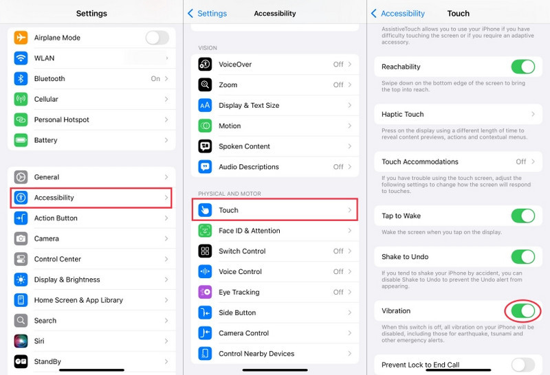 Włącz wibracje na nowym systemie iOS