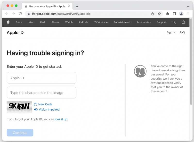 Skriv inn Apple ID