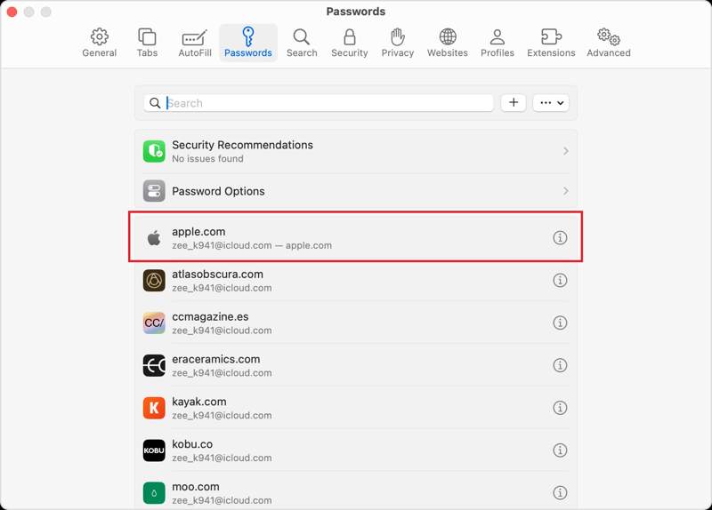 Find iCloud Password Mac