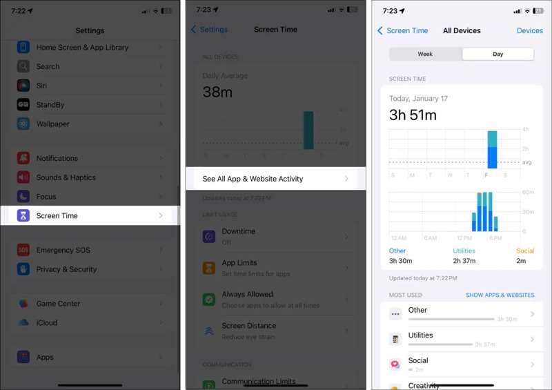 Find Screen Time iPhone