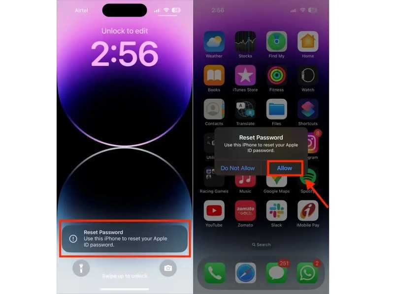 Glemt Apple ID-adgangskode, betroet enhed