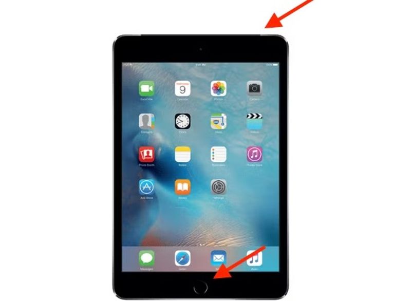 iPhone iPad se neodemkne Vynucení restartu iPadu Domů