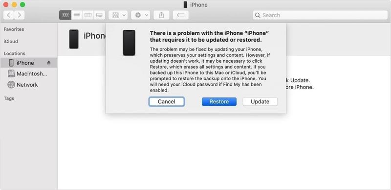 Tryb odzyskiwania iTunes