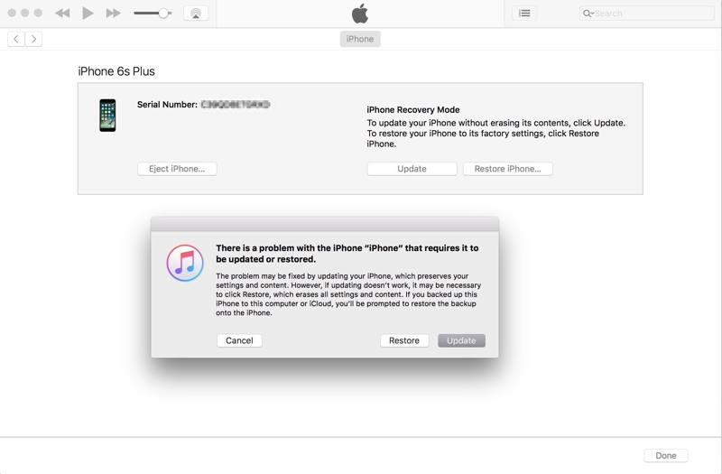 İPhone iTunes'u geri yükle