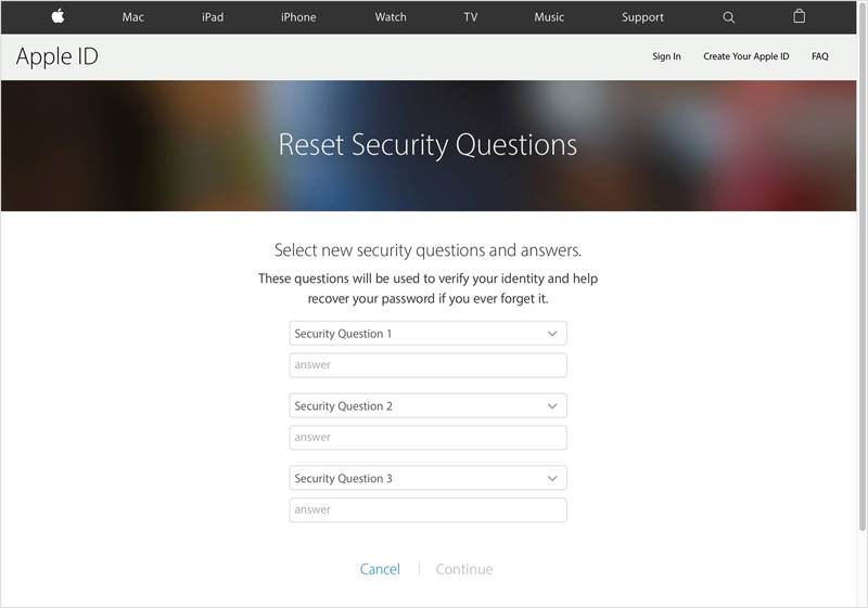 Security Questions