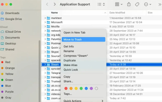 Select Related Files Move to Trash