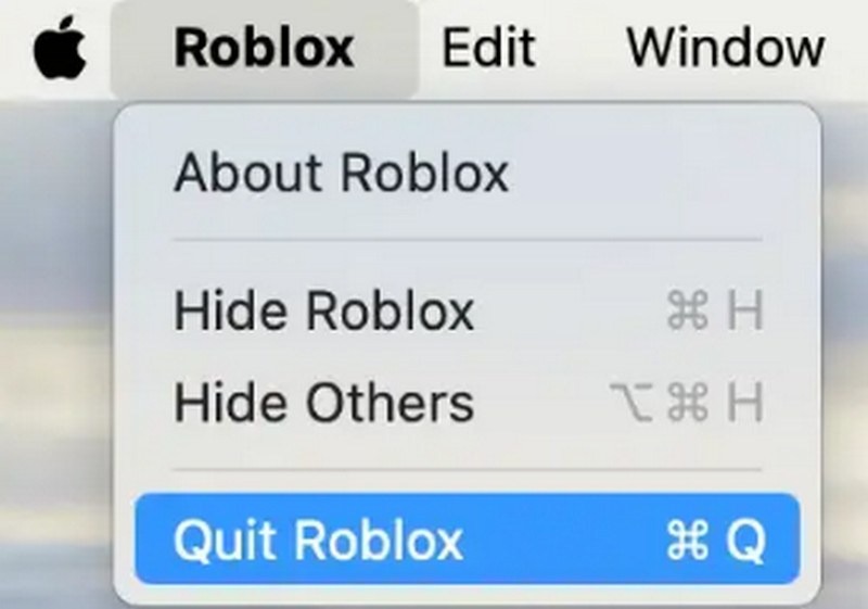 Sélectionnez Roblox Quitter Roblox