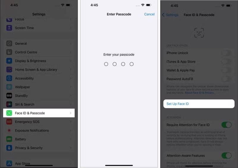 Ρύθμιση FaceID