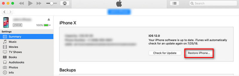 Összefoglalás iPhone visszaállítása