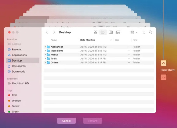 Time Machine See Deleted History
