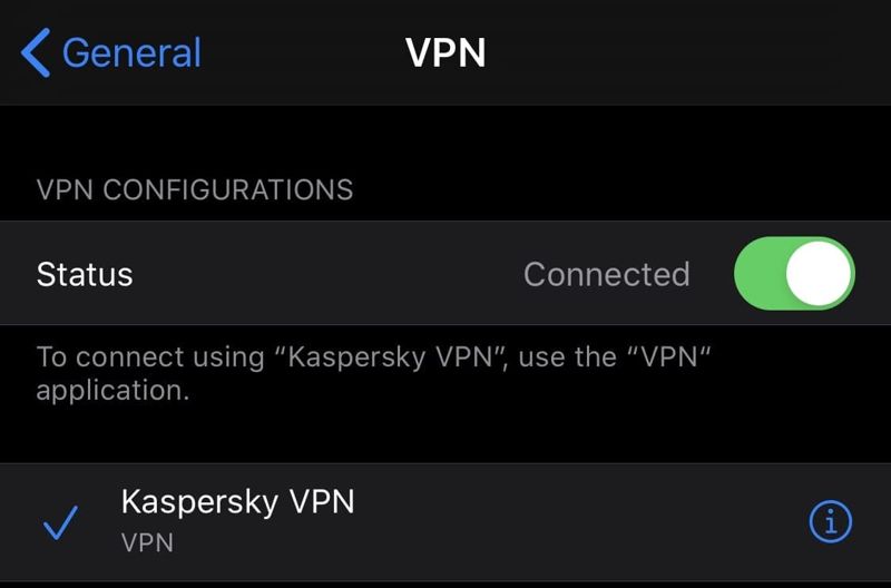 Stäng av VPN på iPhone