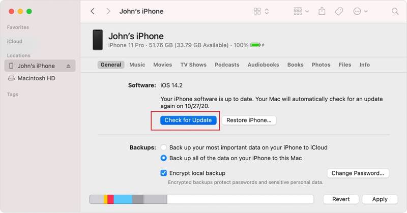 IOS Finder'ı güncelle