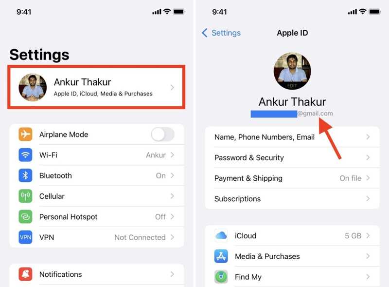 Apple-ID-inställningar