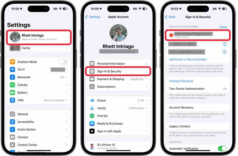 Change Apple id iPhone